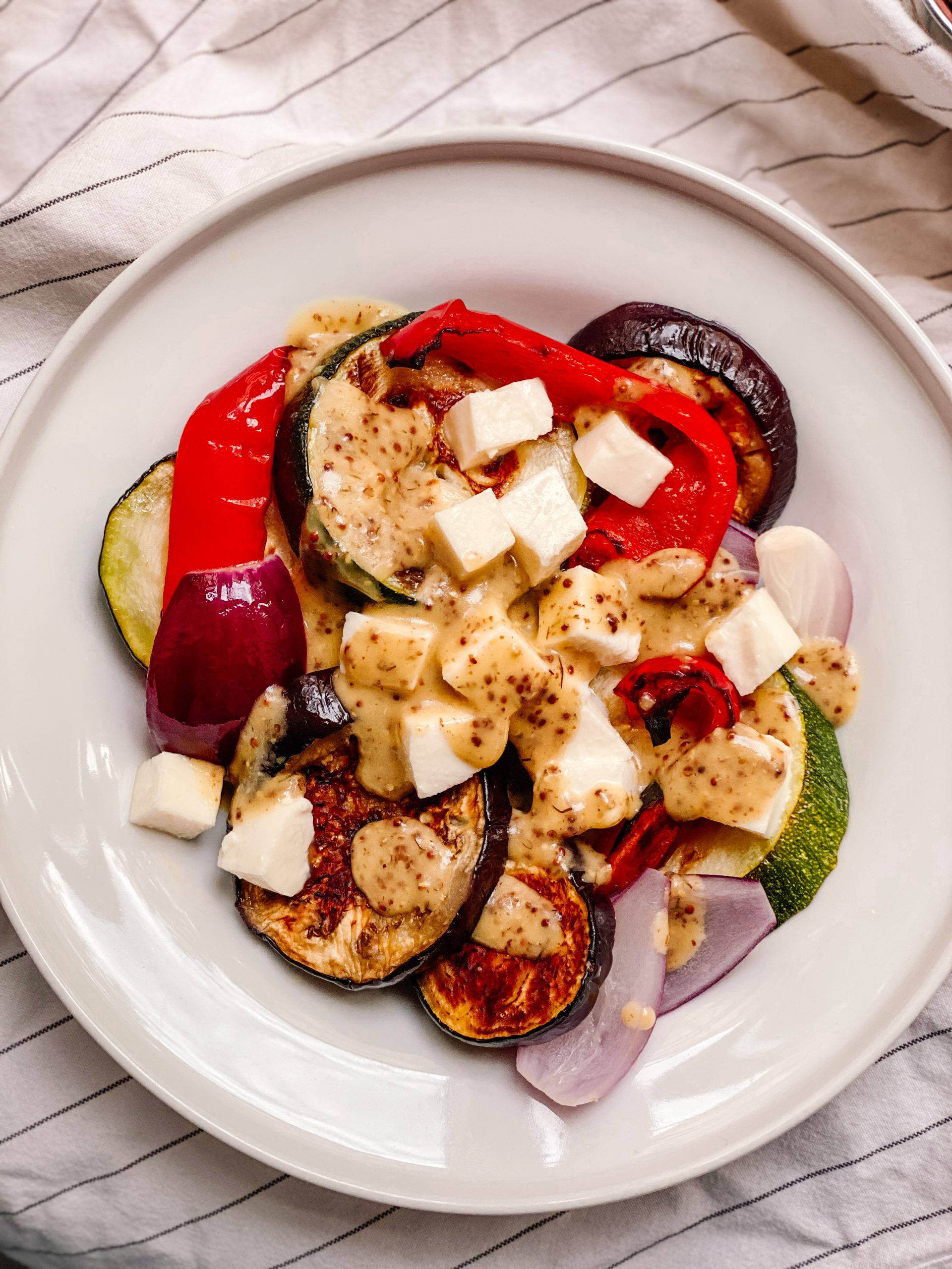 Grilled Veggie Bonanza With Mustard Dressing