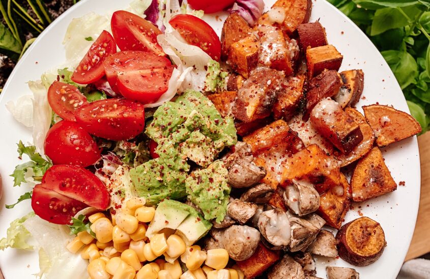 Filling Rainbow Veggie Bowl